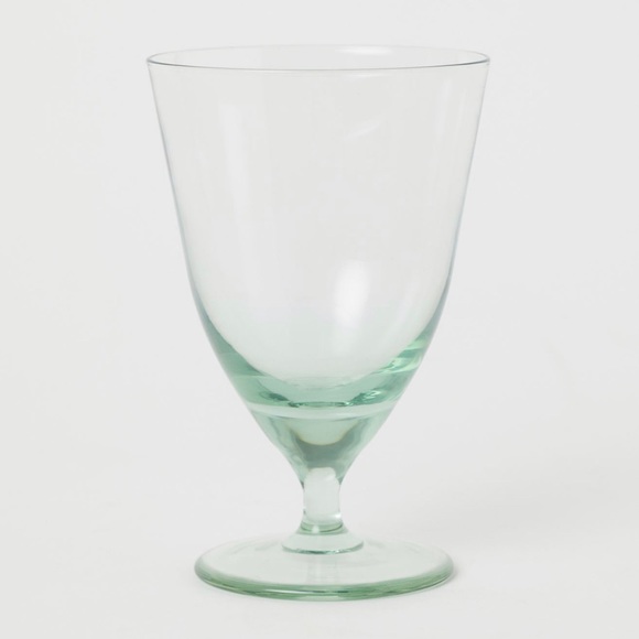 H&M Home Stemmed Glass (Light Green) - Picture 1 of 4